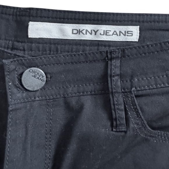 DKNY Jeans Black Cropped Pants with Ties – Size 10 - Picture 7 of 7
